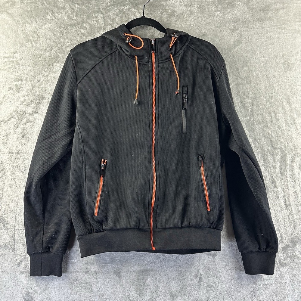 Maximos Jacket Men's S Black w/ Orange Accents Full Zip Hooded